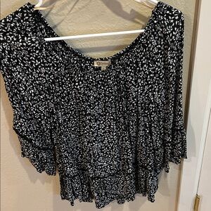 Democracy Monochrome Floral Top